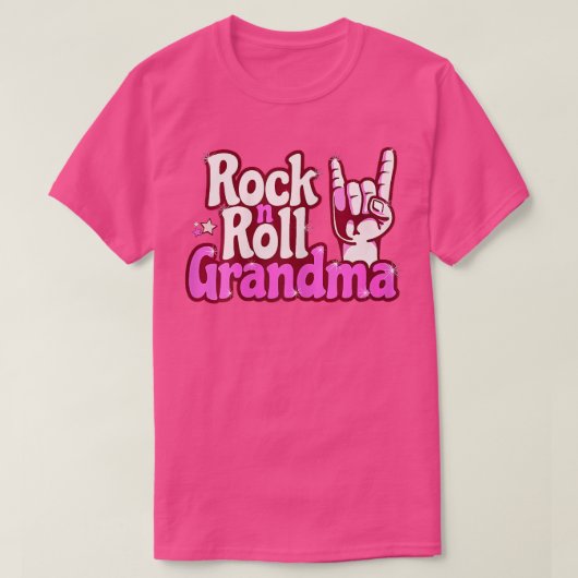 女性ロックンロールおばあちゃん素敵なポップ・アートのママ大好き Tシャツ (デザイン正面)