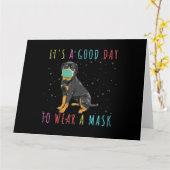 女性ロットワイラー衣服AマおもしろいスクIt Goody カード (黄色い花)