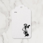 女性ヴィンテージエレガントクリスマスギフトラベル ギフトタグ (裏面)