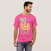 女性ヴィンテージレトロI Love 90'S Rb Chill Rbお尻 Tシャツ (正面フル)