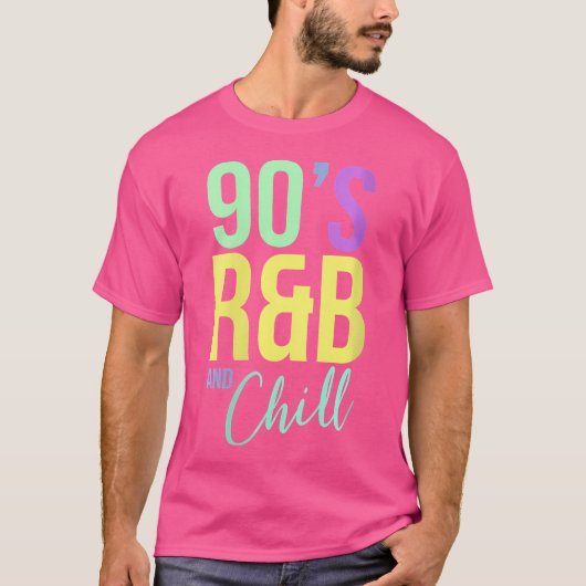 女性ヴィンテージレトロI Love 90'S Rb Chill Rbお尻 Tシャツ (正面)