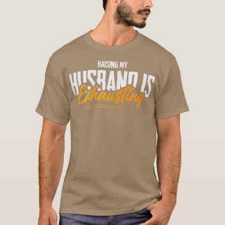 女性ヴィンテージ皮肉な妻の生活が私のhusbを育てる tシャツ