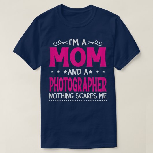 女性ヴィンテージ私は母で写真家おもしろい  Tシャツ (デザイン正面)