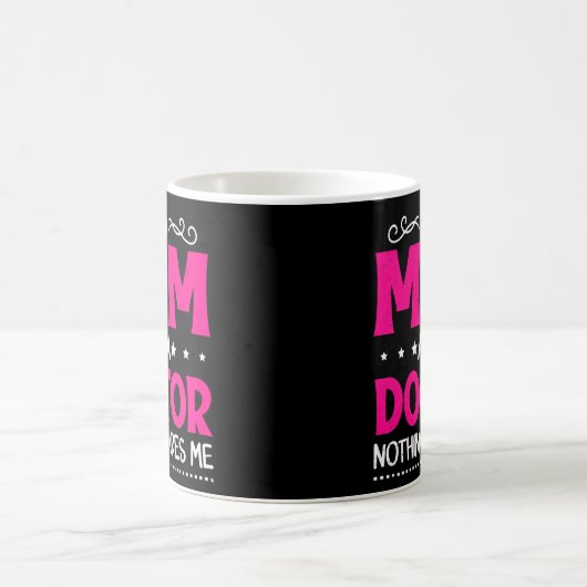 女性ヴィンテージ私は母親と医者おもしろい コーヒーマグカップ (中央)
