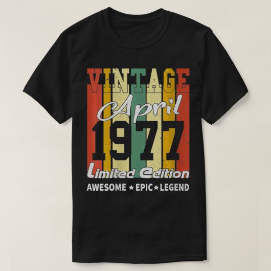 女性ヴィンテージ限定版誕生日装飾 Tシャツ (デザイン正面)