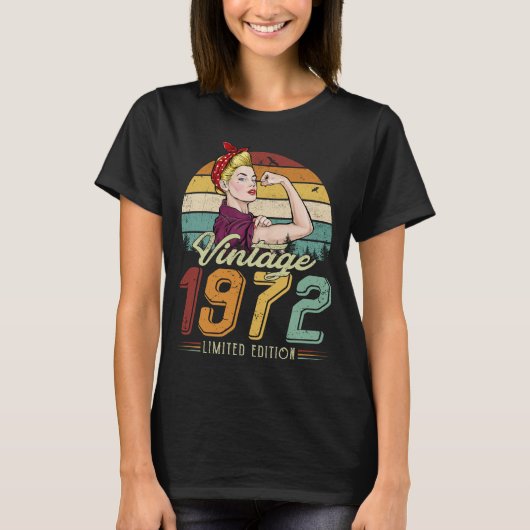 女性ヴィンテージ1972年限定版 Tシャツ (正面)