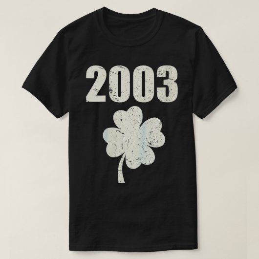 女性ヴィンテージ2003 21st誕生日サンパトリックD Tシャツ (デザイン正面)