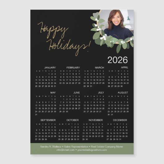 女性不動産仲介業者写真2026カレンダハッピーホリデー (正面)