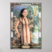 女性中国のたばこ広告ヴィンテージ上海ポスター ポスター (正面)