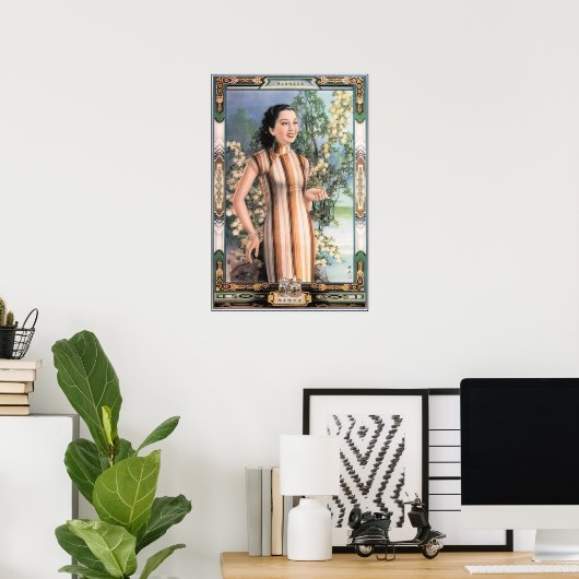 女性中国のたばこ広告ヴィンテージ上海ポスター ポスター (ホームオフィス)