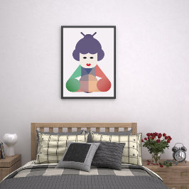 女性中国のアート キャンバスプリント