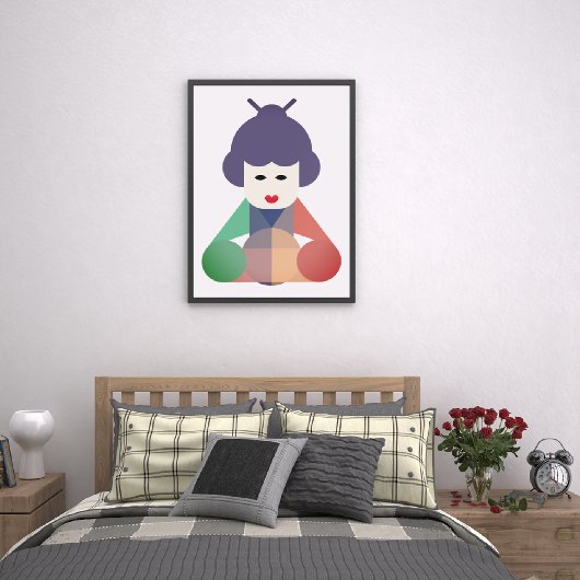 女性中国のアート キャンバスプリント