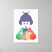 女性中国のアート キャンバスプリント (正面)