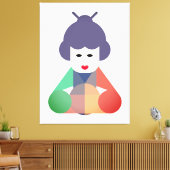 女性中国のアート キャンバスプリント (インサイチュ (リビング))