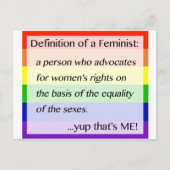 女性主義の定義…うん俺だ ポストカード (正面)