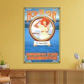 女性乗馬フェリー – バーンブリッジ島(WA) キャンバスプリント (インサイチュ (リビング))