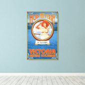 女性乗馬フェリー – ビクトリア，カナダ キャンバスプリント (インサイチュ (ウッドフロア))