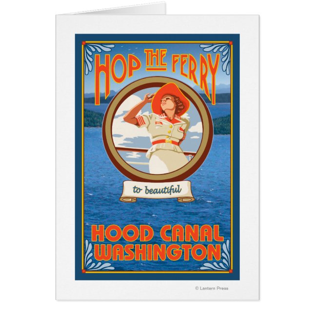 女性乗馬フェリー – フードカナル，ワシントン (正面)