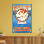 女性乗馬フェリー – フードカナル，ワシントン キャンバスプリント (インサイチュ (リビング))