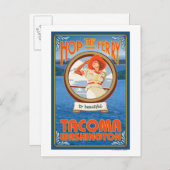 女性乗馬フェリー – ワシントン州タコマ ポストカード (正面/裏面)