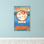 女性乗馬フェリー – ワシントン州フライデーハーバー キャンバスプリント (インサイチュ (ウッドフロア))