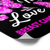 女性乳がん認識度信仰希望ラブお尻 ポスター (角)