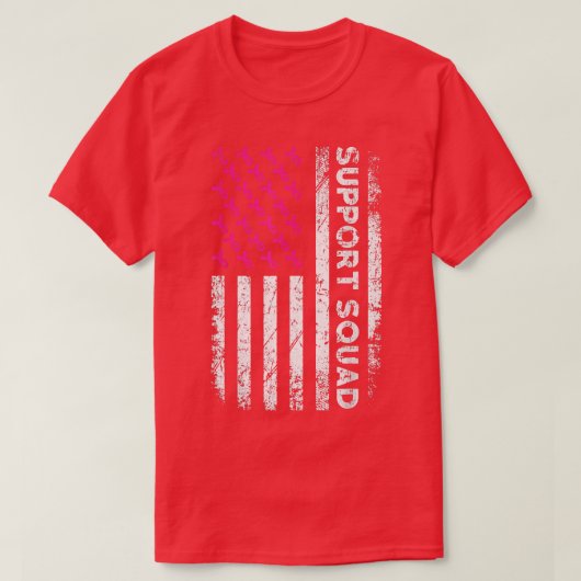 女性乳がん認識度戦士サポートスクー Tシャツ (デザイン正面)