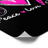 女性乳がん認識度衣装ピンクピースL ポスター (角)