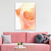 女性乳房解剖学の概念像1 キャンバスプリント (インサイチュ (リビング))