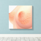 女性乳房解剖学の概念像4 キャンバスプリント (インサイチュ (ウッドフロア))