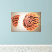 女性乳房解剖学の概念像8 キャンバスプリント (インサイチュ (ウッドフロア))