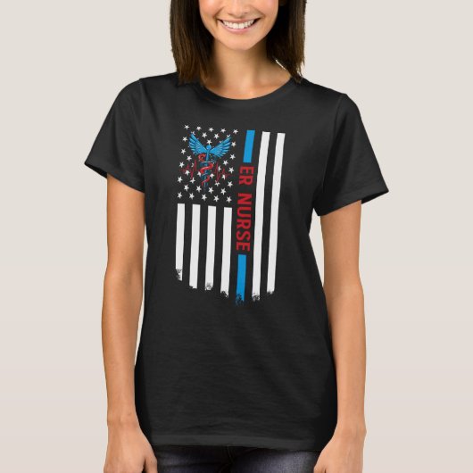 女性介護用ERナースER EMTナース Tシャツ (正面)
