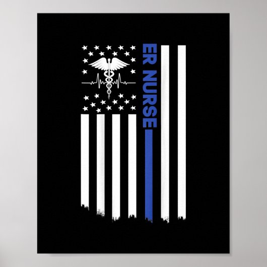 女性介護用ERナースER EMTナースT ポスター (正面)