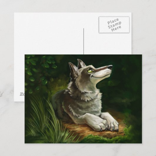 女性休息 ポストカード (正面/裏面)