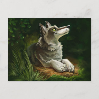 女性休息 ポストカード