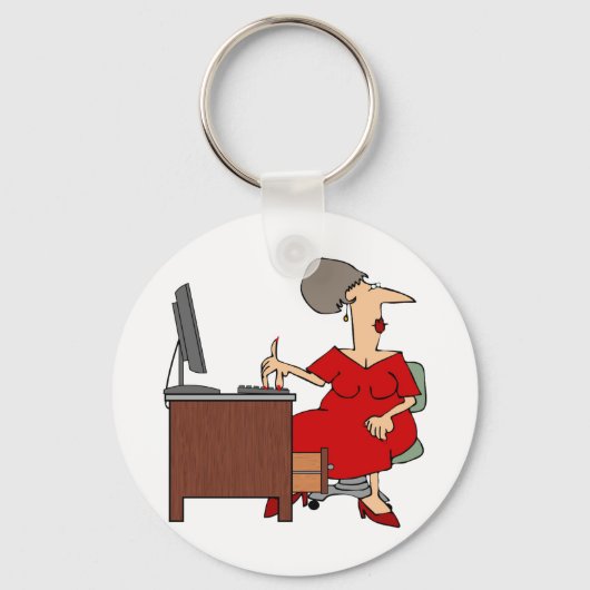 女性会社員 キーホルダー (裏面)