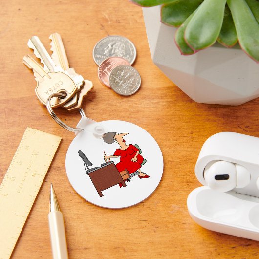 女性会社員 キーホルダー