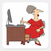 女性会社員 スクエアシール (正面)