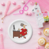 女性会社員 ペーパープレート (パーティー)