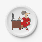 女性会社員 ペーパープレート (正面)