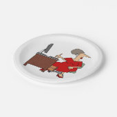 女性会社員 ペーパープレート (アングル)