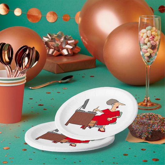 女性会社員 ペーパープレート