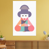 女性伝統的アート キャンバスプリント (インサイチュ (リビング))