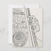 女性低音プレイヤーカード サンキューカード (正面)