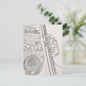 女性低音プレイヤーカード サンキューカード (スタンド正面)