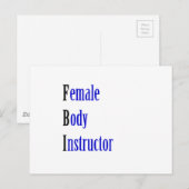 女性体インストラクター ポストカード (正面/裏面)