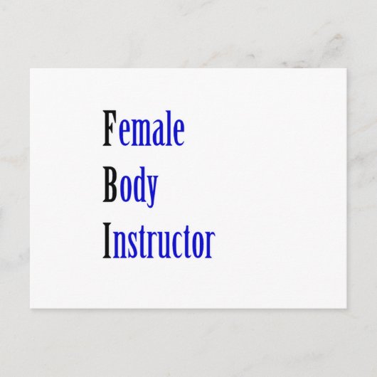 女性体インストラクター ポストカード (正面)