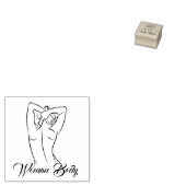 女性体コンタリングのスプレータンスパ ラバースタンプ (押印)