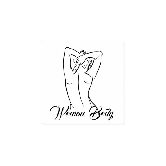 女性体コンタリングのスプレータンスパ ラバースタンプ (インプリント)