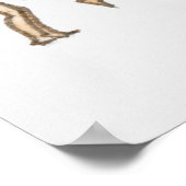 女性体操選手を示すイラストレーションの配列 ポスター (角)